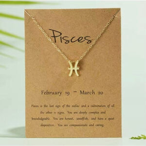 New Gold Astrology Constellation Necklace Pisces